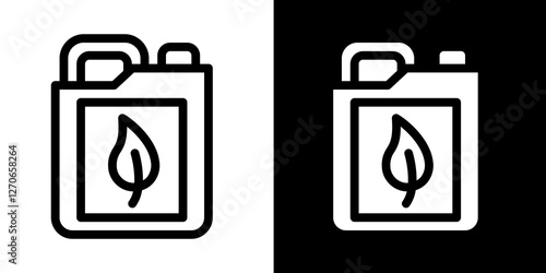 bio fuel line and glyph icon, outline and glyph vector sign, linear and glyph style pictogram isolated on white and black. ecology symbol, logo, icon, illustration