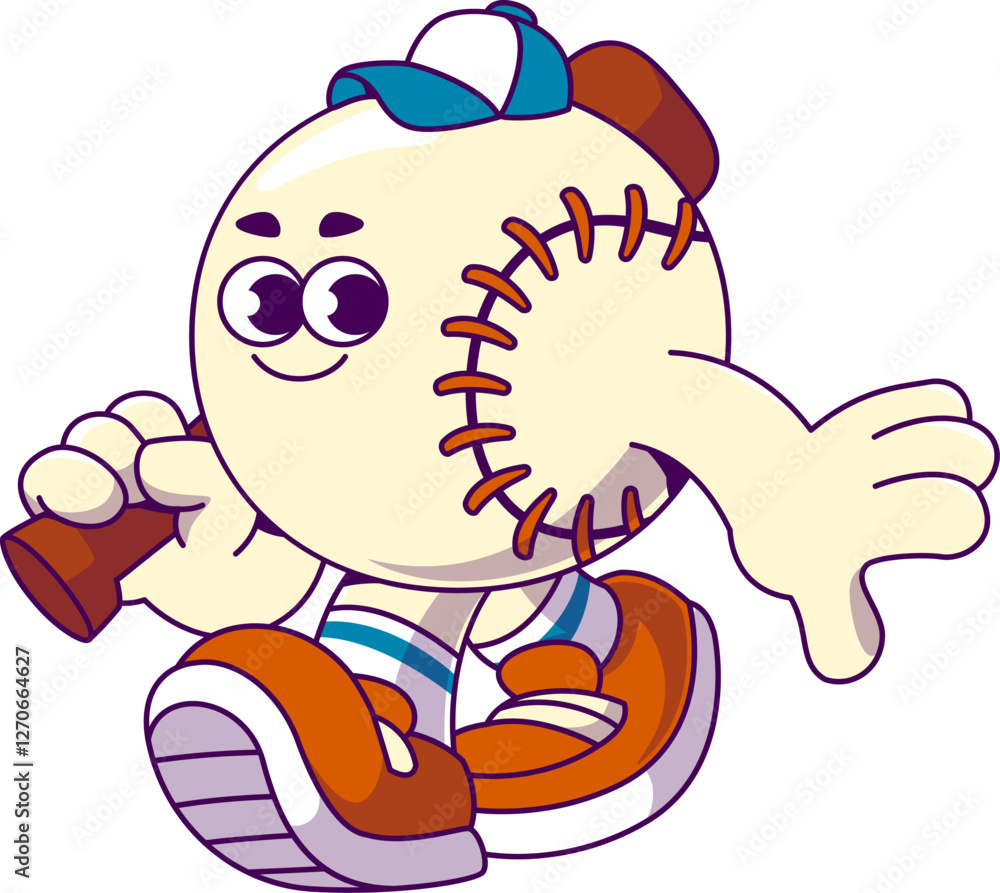 Obraz premium Baseball Groovy Mascot
