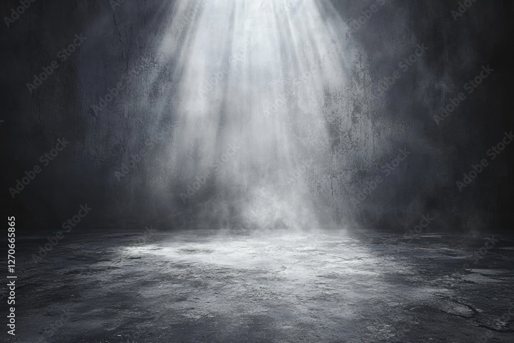 Spotlight on dark concrete floor, grunge background, product display Spotlight on dark concrete floor, grunge background, product display
