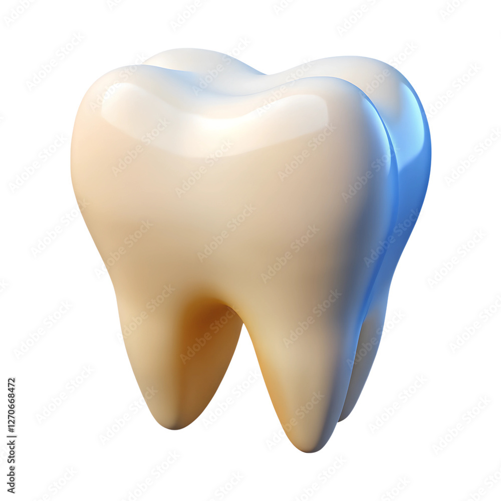Whitening tooth. 3d rendering isolated on white background. Cartoon plastic style icon Whitening tooth. 3d rendering isolated on white background. Cartoon plastic style icon