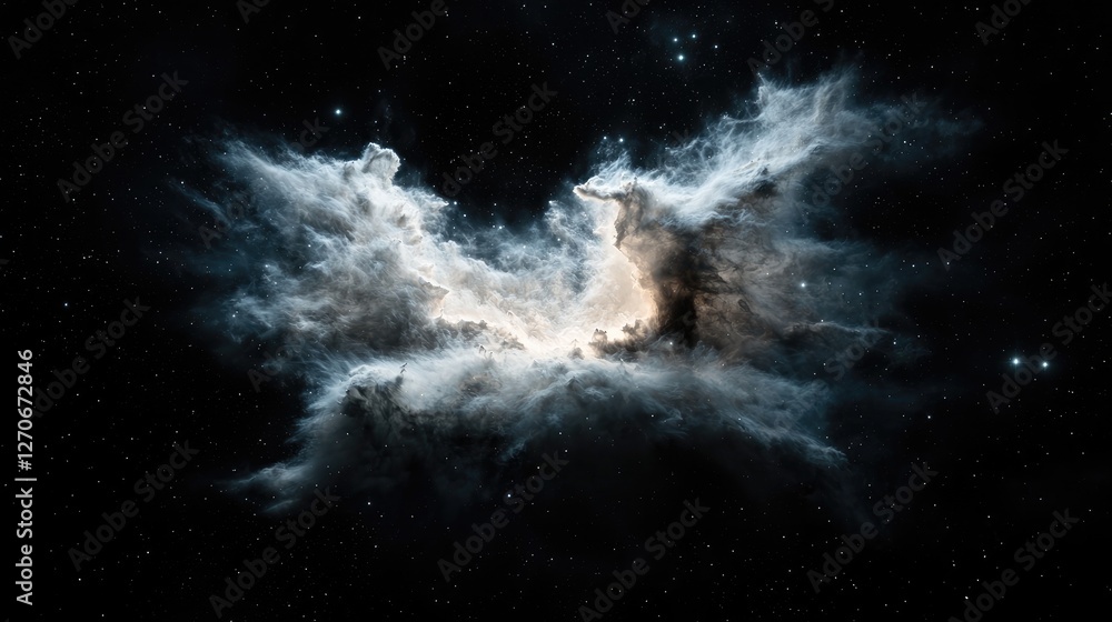 Cosmic nebula in deep space. Possible use Astronomy education, scientific visualization Cosmic nebula in deep space. Possible use Astronomy education, scientific visualization