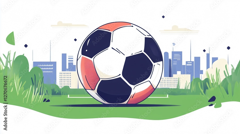 Isolated Soccer Ball on White Background Vector
