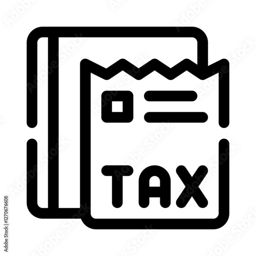 Tax Document line icon