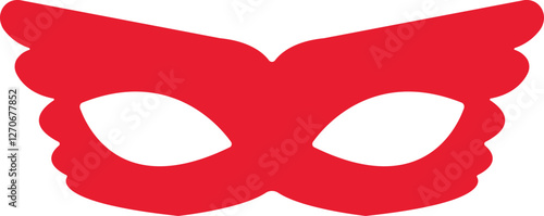 Different Mask silhouette isolated on transparent background Masquerade vector for apps or web party superhero carnival villain or burglar icon in flat. costume eye mask hidden person face