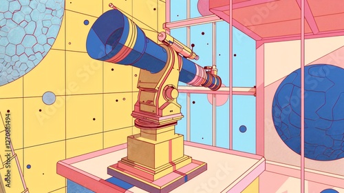 Obraz na płótnie Space Telescope Science Institute Vector Illustration w salonie