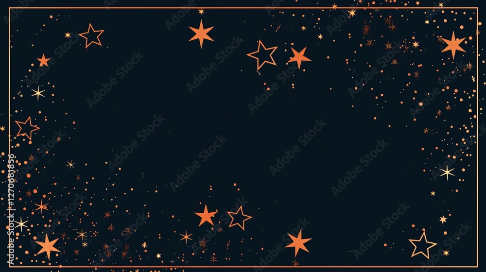 Flat Vector Illustration of Shiny Sparkles and Stars Effect