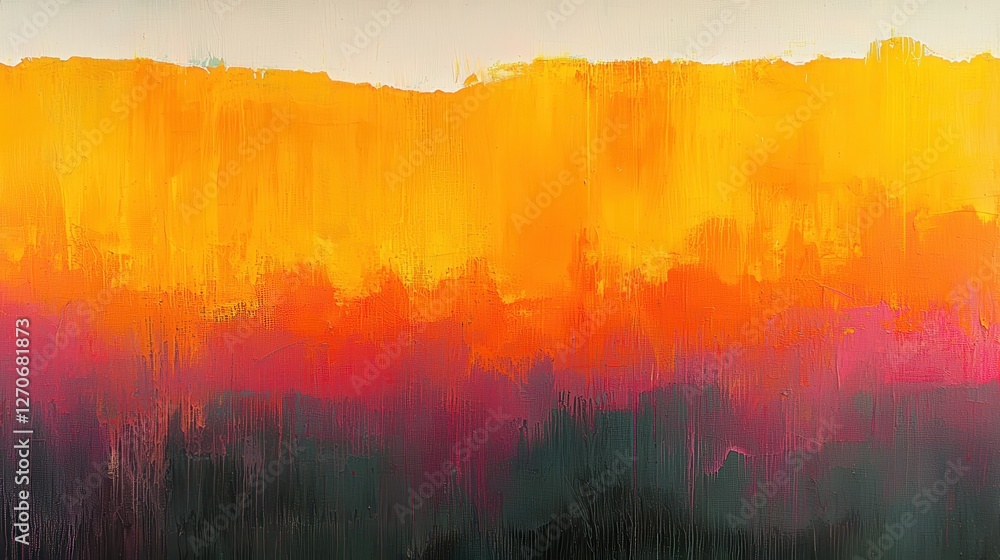 Vibrant abstract sunrise digital painting of a colorful landscape in modern expressionism Vibrant abstract sunrise digital painting of a colorful landscape in modern expressionism