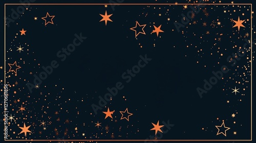 Obraz na płótnie Flat Vector Illustration of Shiny Sparkles and Stars Effect w salonie