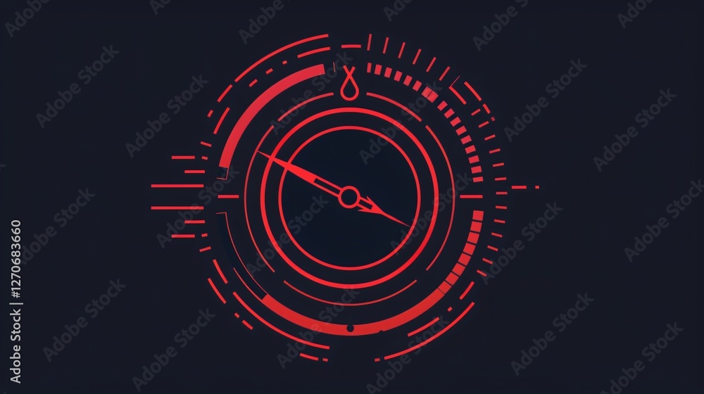 Chronometer Stopwatch Timer Illustration for Sports