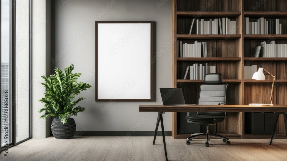 Fototapeta premium Modern Home Office Interior Design