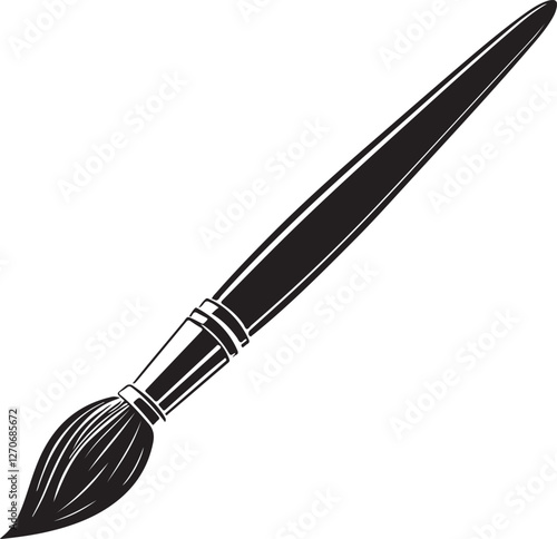 Isolated black paintbrush icon Vector, black paintbrush Silhouette,black paintbrush icon set, black paintbrush for logo,color black paintbrush Vector illustration, Vector Graphic, EPS 10 , clip art wo