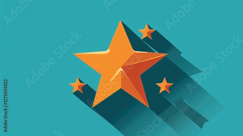 Star Icon Vector Cutout: Flat Vector Illustration Design