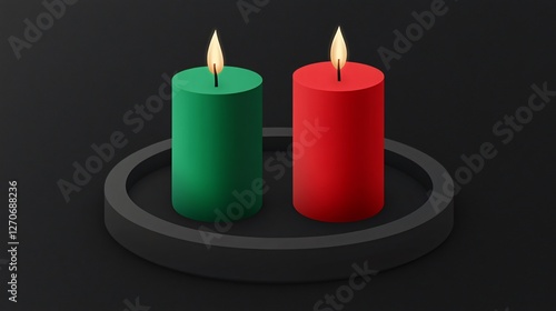 Obraz na płótnie 3D Stock Bar Icons and Candlestick Charts for Stock Analysis w salonie