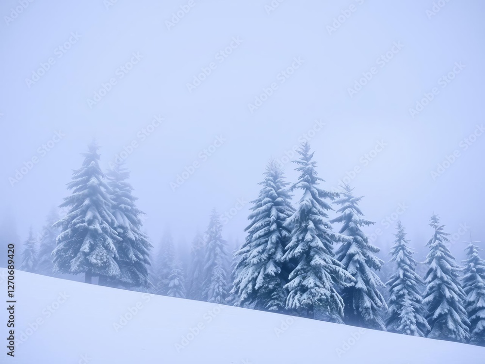 Skiers gracefully ski through a snowy forest surrounded by fog, creating a serene winter scene, trees, peaceful, tranquil Skiers gracefully ski through a snowy forest surrounded by fog, creating a serene winter scene, trees, peaceful, tranquil
