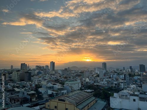 Obraz na płótnie Sunset in Da Nang w salonie