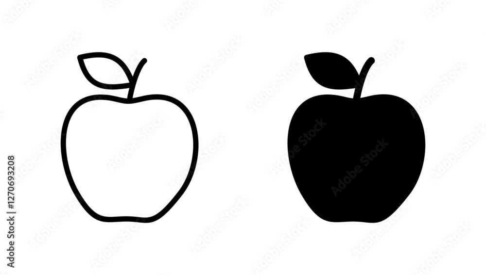 Apple icon vector. Apple sign and symbols for web design. Apple icon vector. Apple sign and symbols for web design.