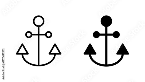 Anchor icon vector. Anchor sign and symbol. Anchor marine icon.