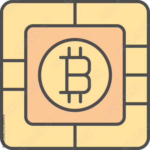 Bitcoin Chip Icon