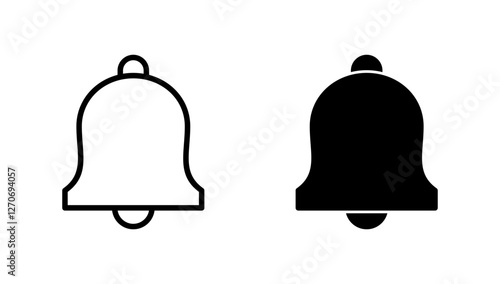 Bell icon vector. Notification sign and symbol for web site design