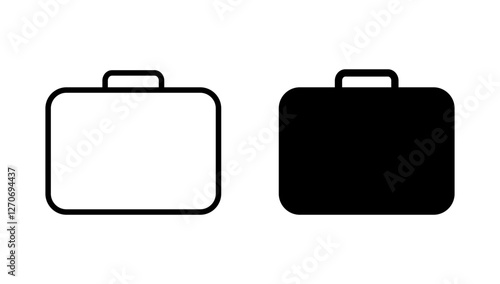 Briefcase icon vector. suitcase sign and symbol. luggage symbol.