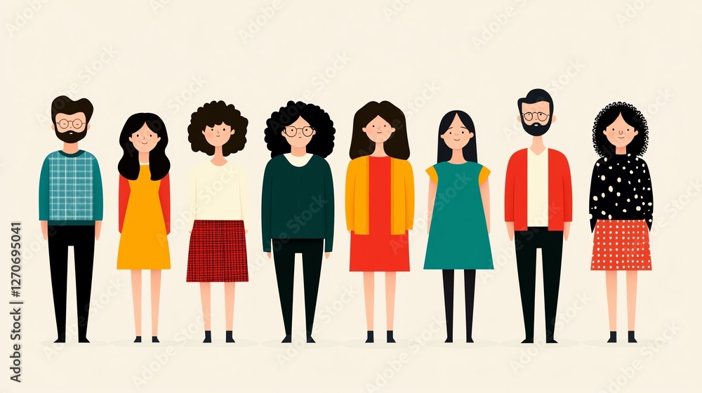Obraz premium Diverse group of people standing together.