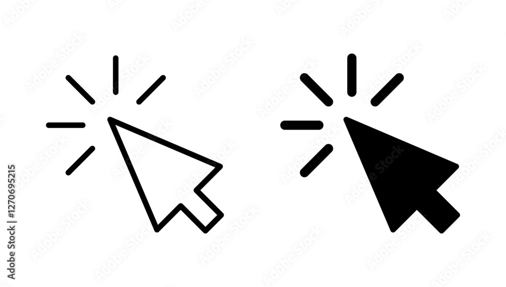 Click icon vector. pointer arrow sign and symbol. cursor icon Click icon vector. pointer arrow sign and symbol. cursor icon
