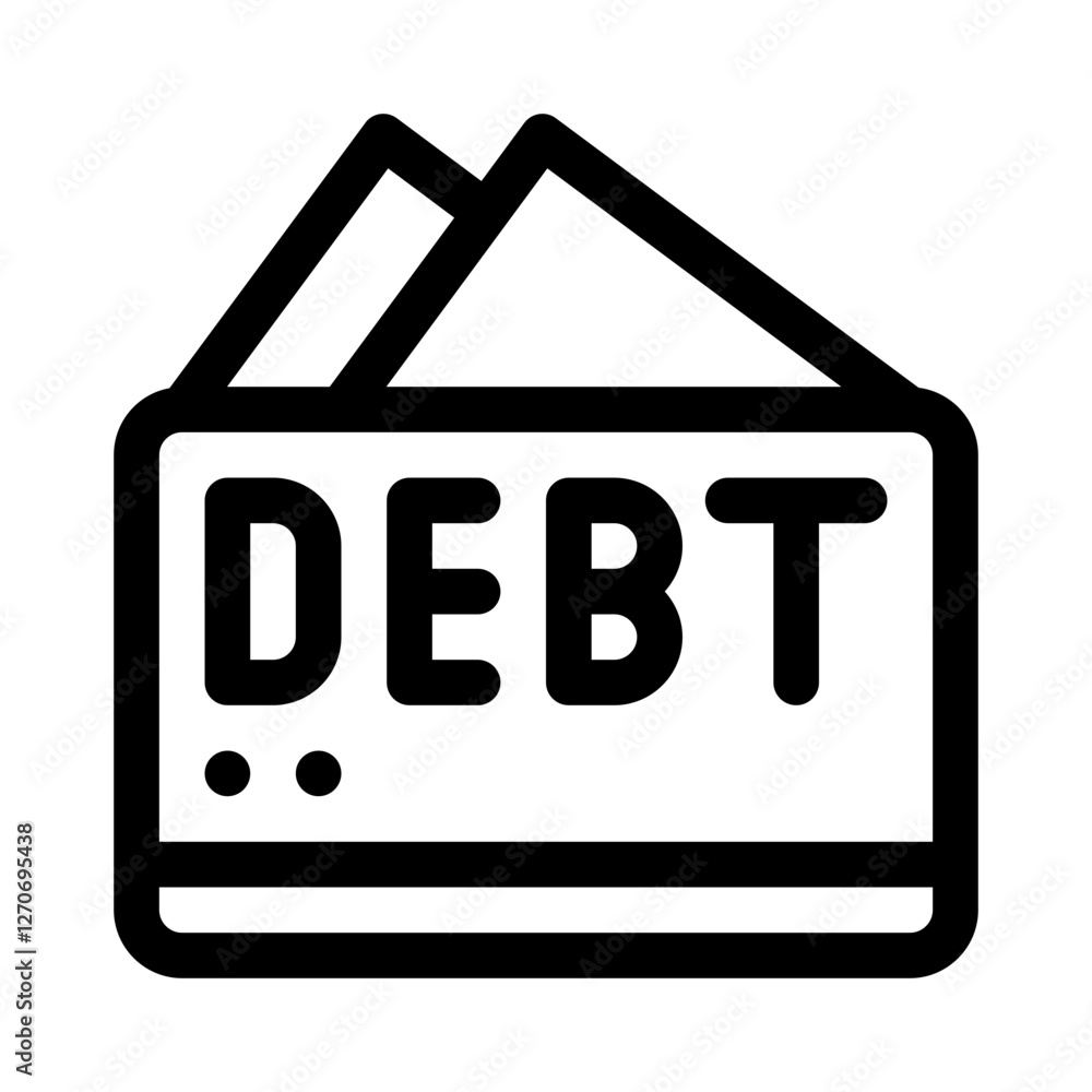 Debit card line icon Debit card line icon