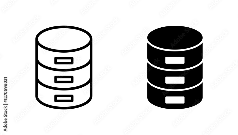 Database icon vector. database sign and symbol Database icon vector. database sign and symbol