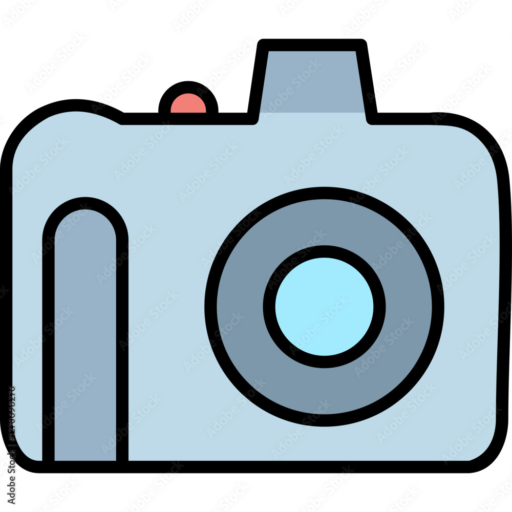 Unique DSLR Camera Vector Icon Unique DSLR Camera Vector Icon