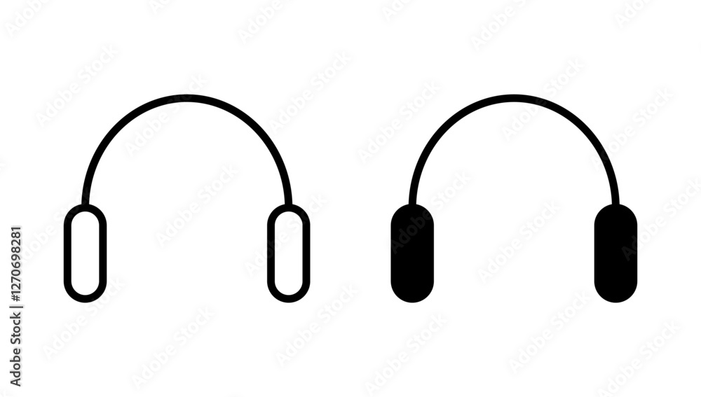 Headphone icon vector. Headvector sign and symbol Headphone icon vector. Headvector sign and symbol