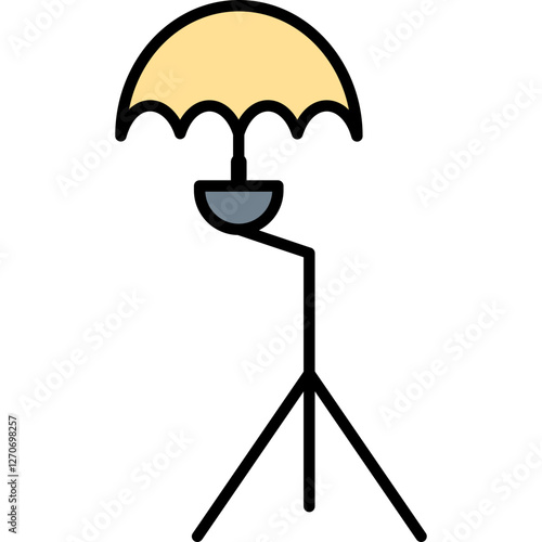 Unique Umbrella Stand Vector Icon