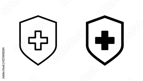 Health insurance icon vector. Insurance health document sign and symbol