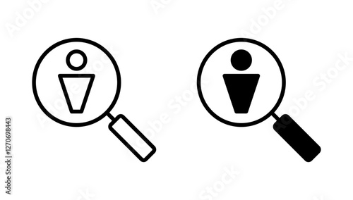 Hiring icon vector. Search job vacancy sign and symbol. Human resources concept. Recruitment