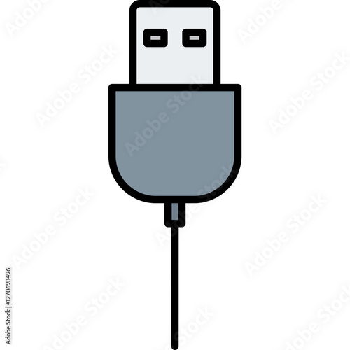Unique USB Cable Vector Icon