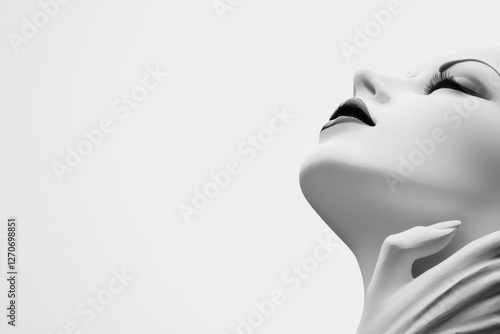 Wallpaper Mural Elegant mannequin with striking features and dramatic expression captured in a minimalist setting Torontodigital.ca