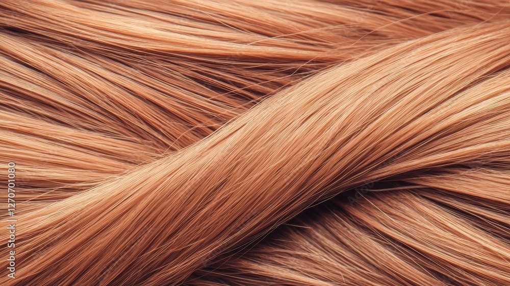 Fototapeta premium Damaged hair concept. Hair strands in warm shades of brown, woven together intricately.