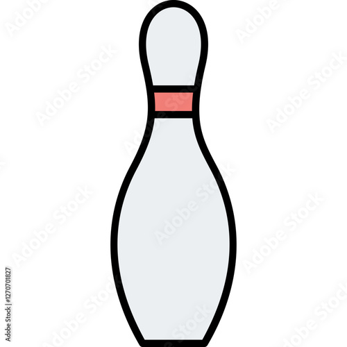 Unique Bowling Pin Vector Icon