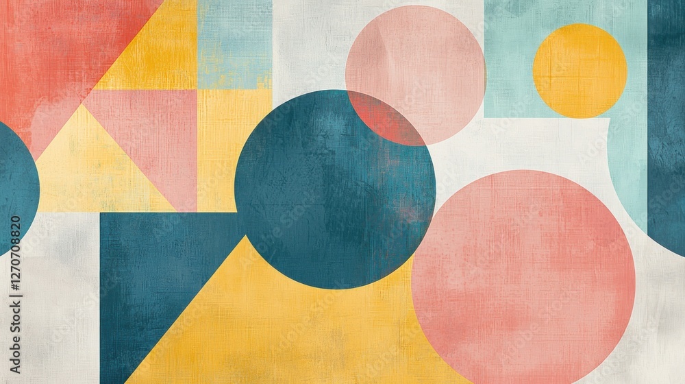 Abstract Geometric Composition in Warm Tones Abstract Geometric Composition in Warm Tones