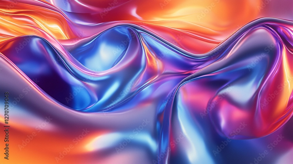 Colorful abstract fabric texture with flowing waves and vibrant gradients Colorful abstract fabric texture with flowing waves and vibrant gradients