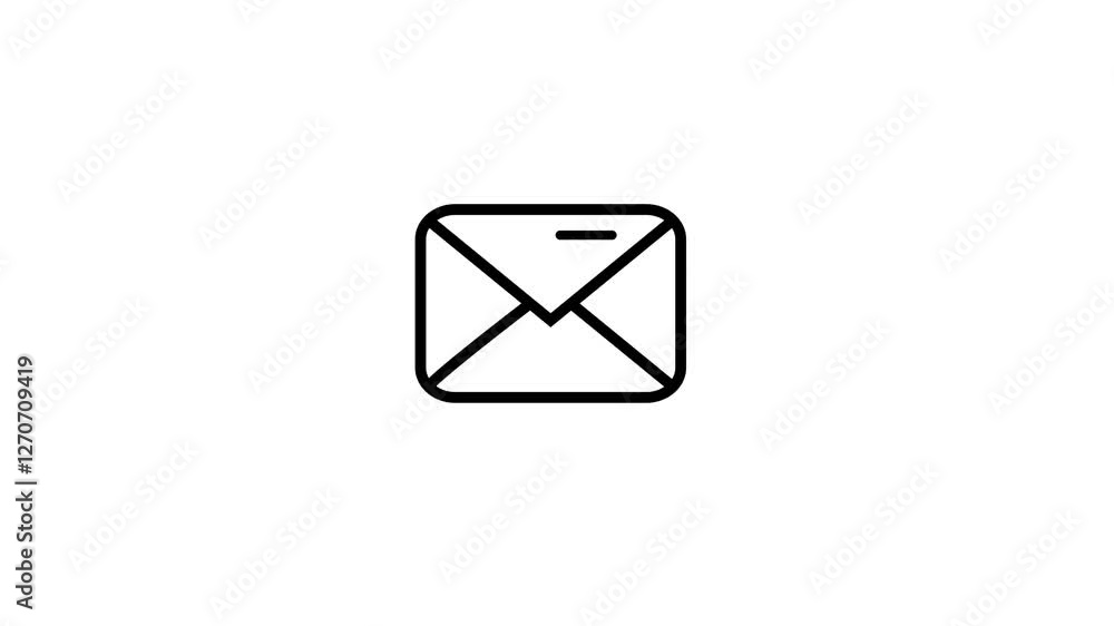 Envelope opening animation.Mail, paper reveal ,invitation Envelope opening animation.Mail, paper reveal ,invitation