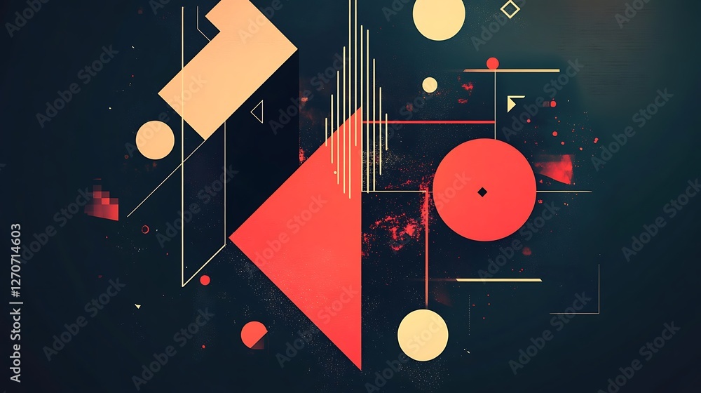 Obraz premium Abstract geometric shapes composition (11)
