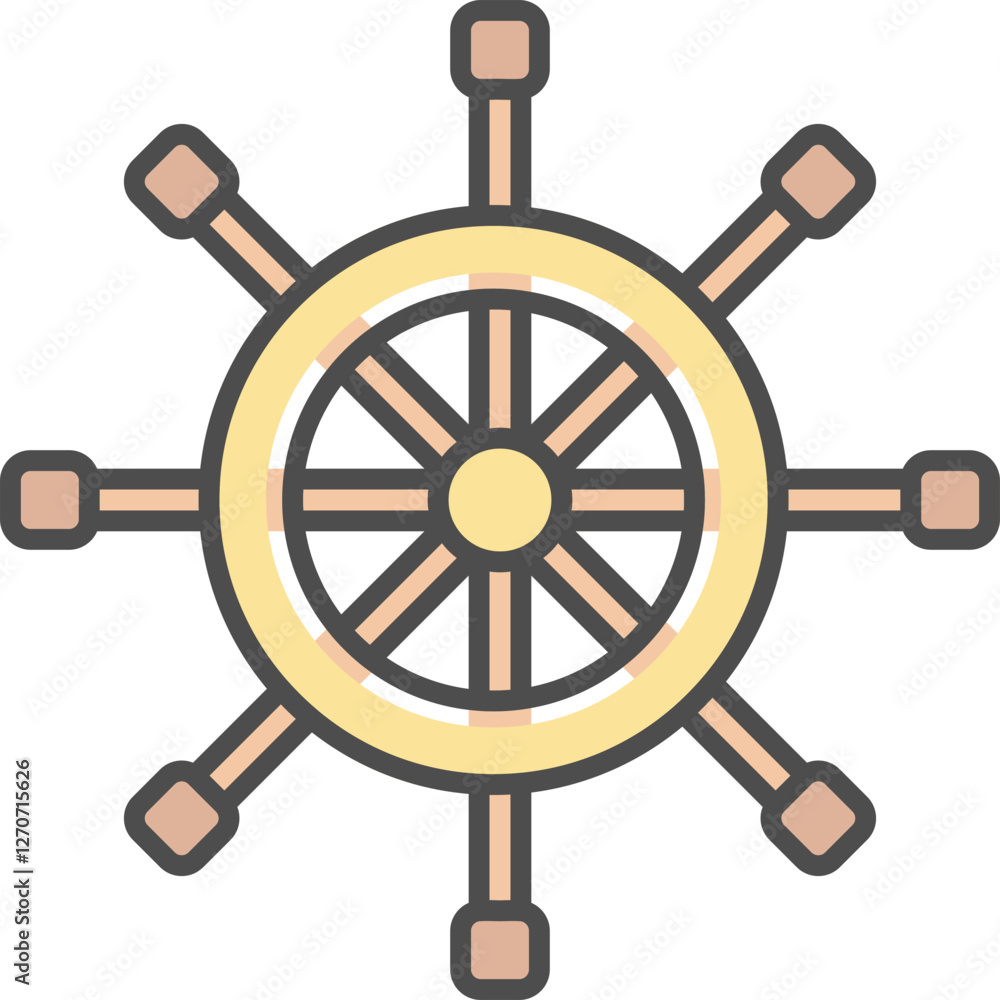 Obraz premium Rudder Icon