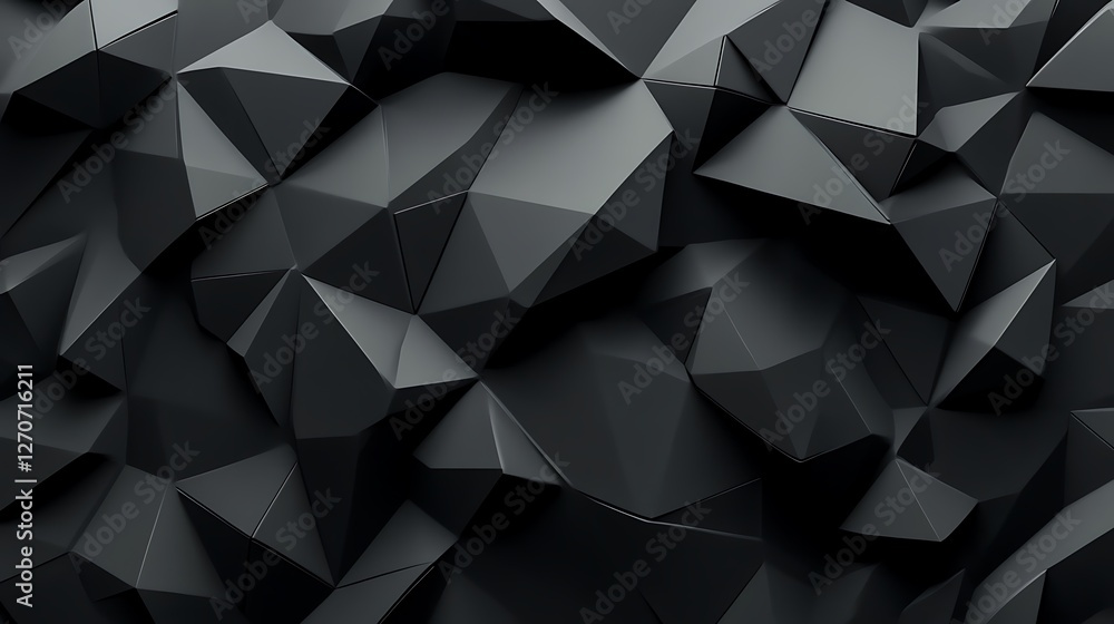 Fototapeta premium Abstract dark polygonal background
