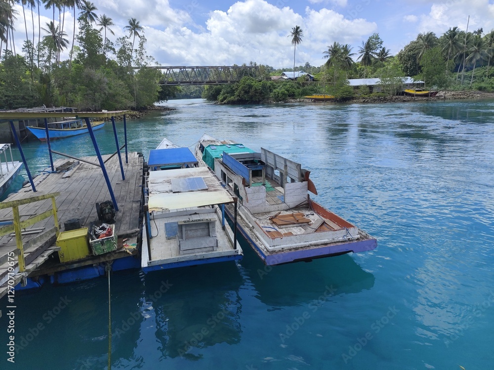 Obraz premium boats in the harbor