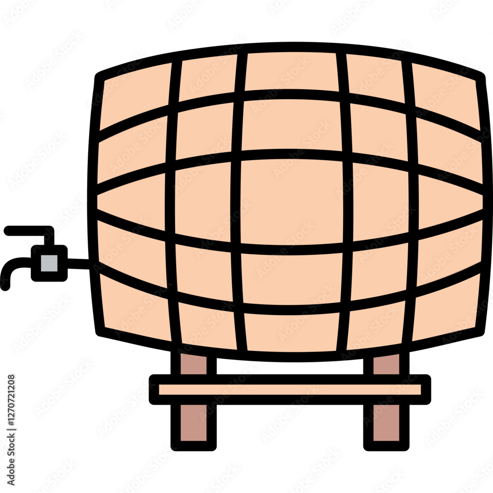 Barrel with Tap Icon Barrel with Tap Icon