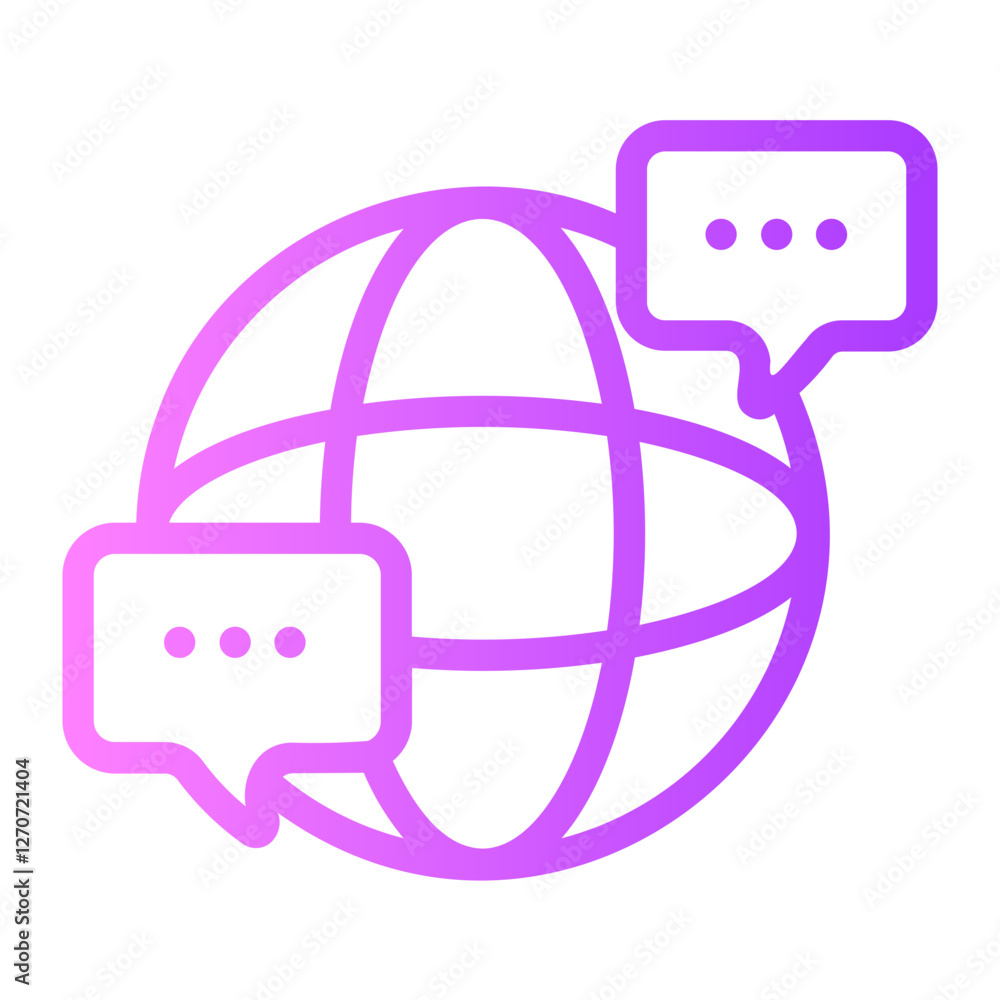 Global Marketing gradient icon Global Marketing gradient icon