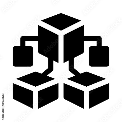Blockchain Network glyph icon