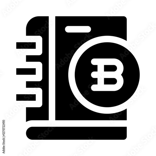 Public ledger glyph icon