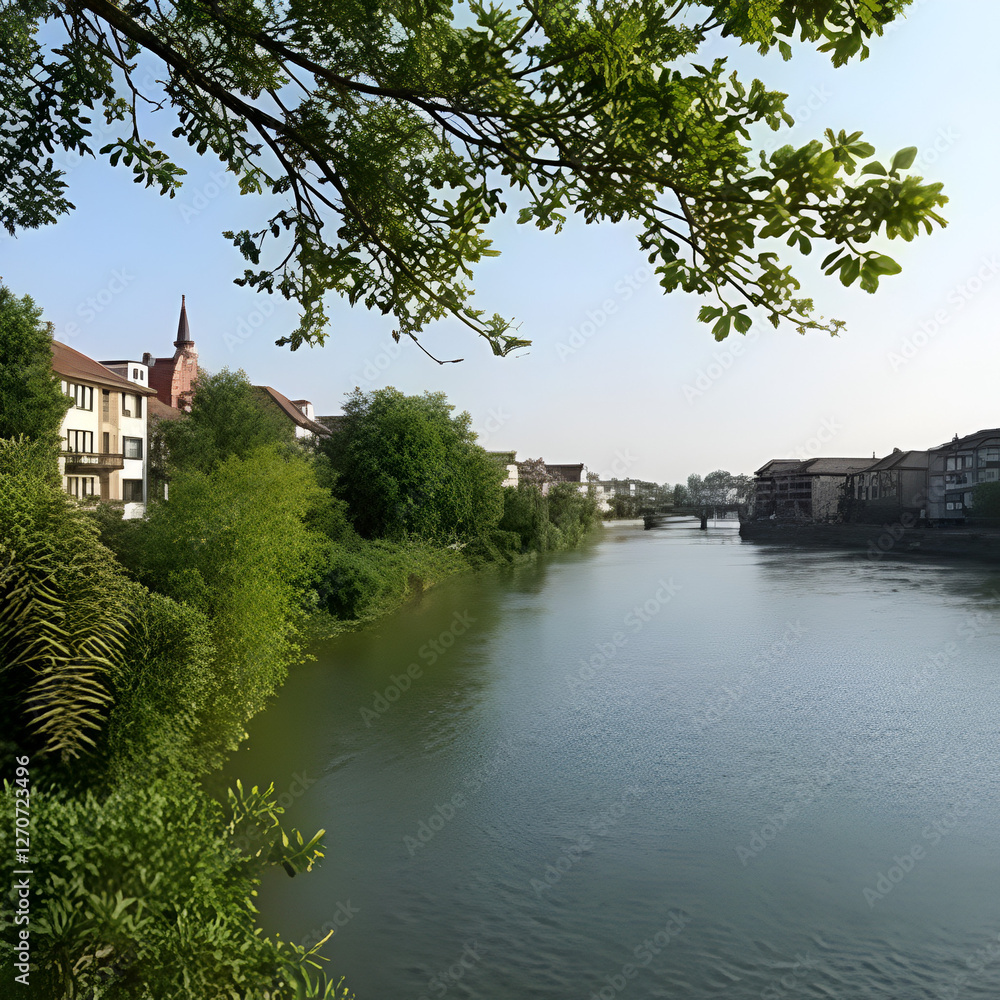 Fototapeta premium river and bridge