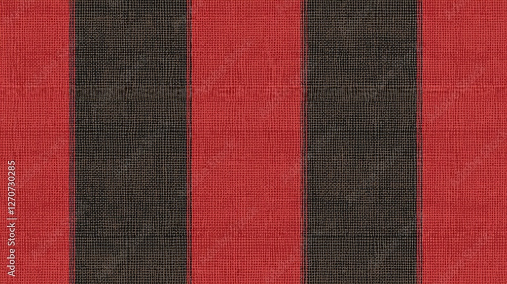 Fototapeta premium Red and Black Vertical Stripe Textile Pattern Abstract Geometric Composition, Fabric Texture Design Textile design, fabric pattern